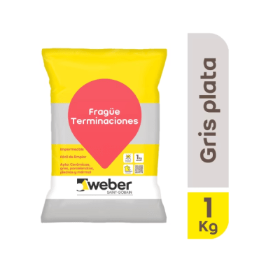 Frague gris capri plata bolsa 1 kg Weber