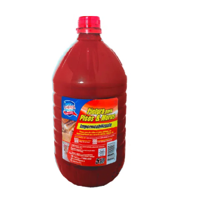 Pintura para piso y muro rojo 5 litros