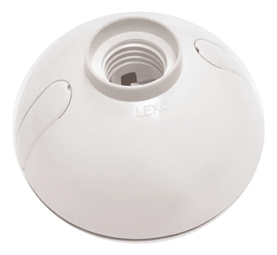 Portalampara oval E27 blanco Lexo1