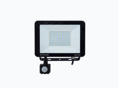 Proyector led slim con sensor 50W 6500K IP65 negro Stanford (reflector)