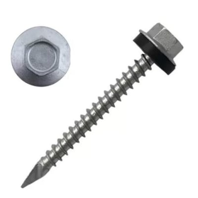 Tornillo autoperforante hexag. #10x3'' punta espada c/golilla 1 unidad