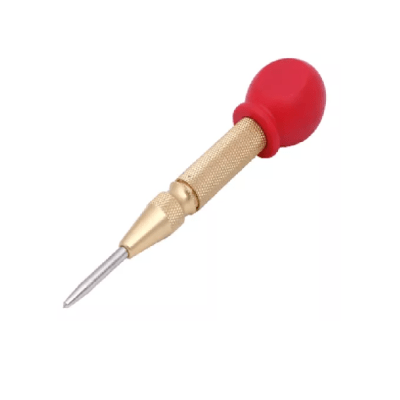 Punzón central automático 5'' con mango rojo