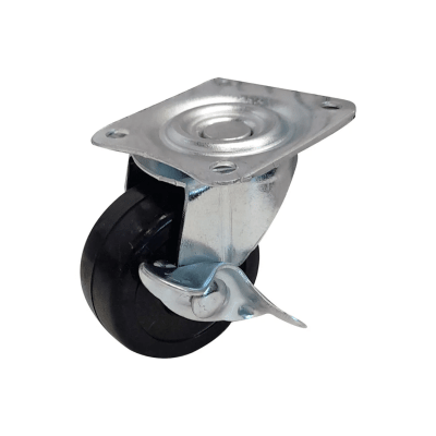 Rueda base goma 50mm c/freno1