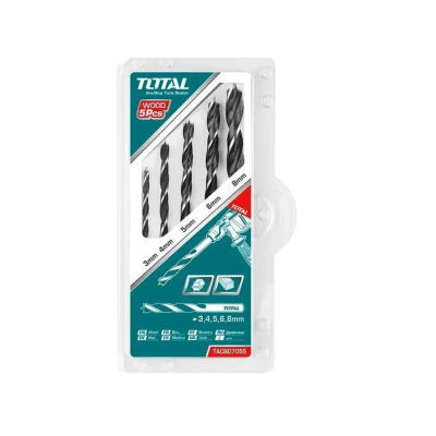 Juego de brocas madera 5 pzas (3,4,5,6,8mm)