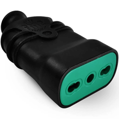 Enchufe hembra volante 2P+T 16A 250V negro Stanford1