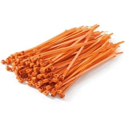 Amarra plastica 3.6x200mm naranja 100 pzas1