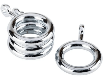 Argollas cromada 12mm 10 unidades