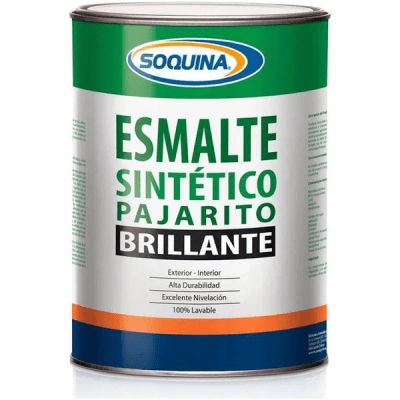 Esmalte sintetico negro 1/16 gl. brillante Soquina