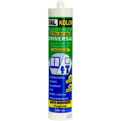 Silicona neutra universal negra 280ml Val Kolor