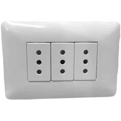 Tomacorriente triple 10A 2928 blanco Stanford