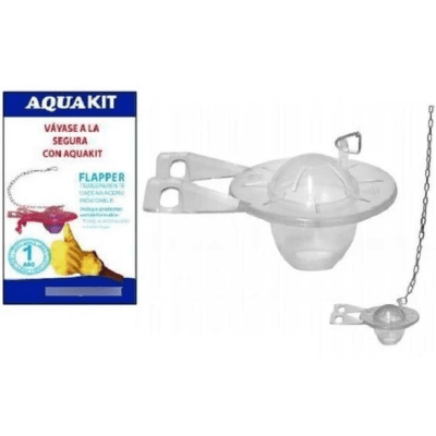 Flapper estanque WC cadena metálica Aquakit1