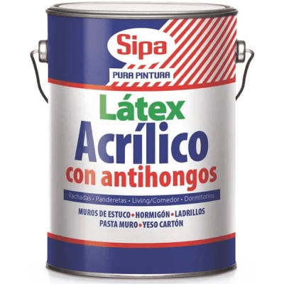 Latex acrílico antihongo blanco 1gl. Sipa