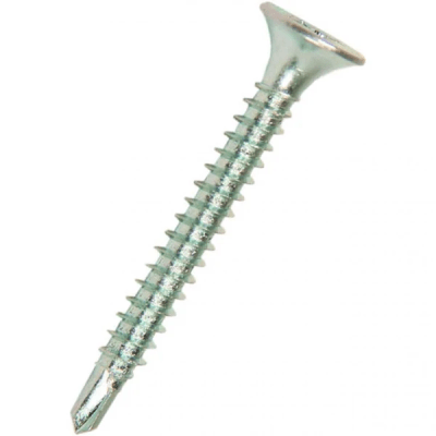 Tornillo drywall #6-20x1 1/4'' punta broca zinc. 1 unidad