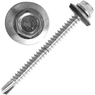 Tornillo autoperforante hexag. 10x2 1/2'' c/golilla 1 unidad