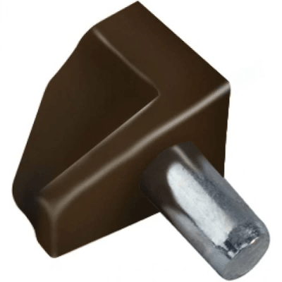 Soporte repisa plástico/metal café 1 unidad