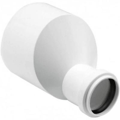 Reduccion pvc sanitario 110x75mm blanco con goma