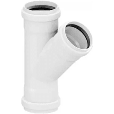 Vee pvc sanitario 75x75mm blanco con goma