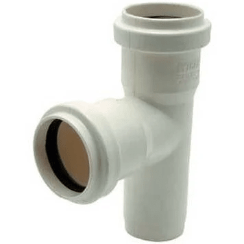 Tee pvc sanitario 110mm blanco con goma
