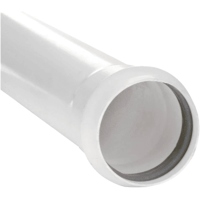 Tubo pvc sanitario 40mm blanco con goma 6 metros1