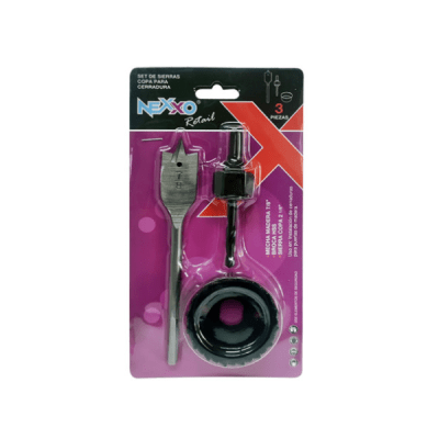 Set sierra copa madera 3 pzas Nexxo