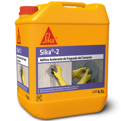 Sika 2 Aditivo Acelerante Fraguado Cemento 4.5L