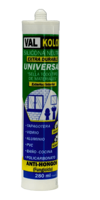 Silicona neutra universal blanco 280 ml Val Kolor