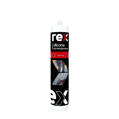 Silicona alta temperatura rojo 300 ml Rex