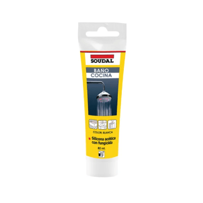 Silicona acetica transparente 82ml Soudal