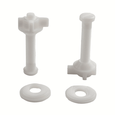 Tornillos para tapa asiento W.C. c/golilla blanca