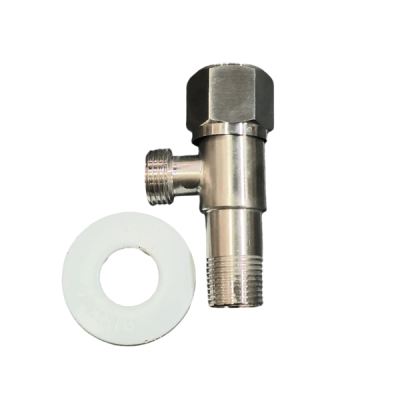 Llave angular 1/2x1/2'' 1 salida con flange SUS3041