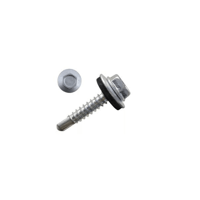 Tornillo autoperforante hexag. #12x1 1/2'' c/golilla 1 unidad