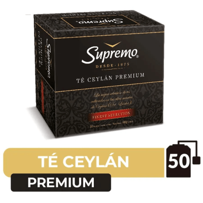 Te Ceylan premiun Supremo 100 g. 50 bolsitas