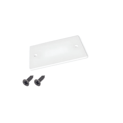 Tapa ciega PVC blanco con tornillos1
