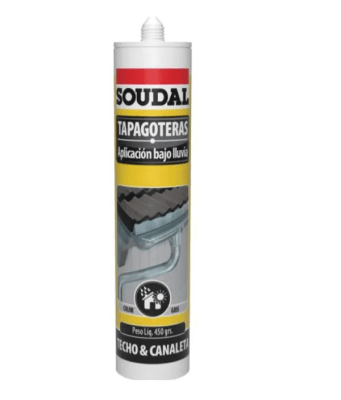 Tapagoteras Soudal gris 270ml bajo lluvia