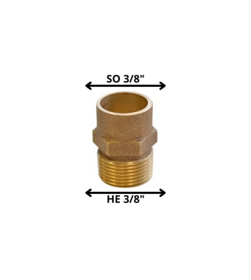 Terminal cobre 3/8'' SO-HE
