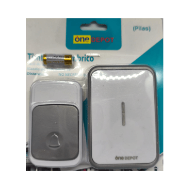 Timbre inalambrico c/pila blanco ONE