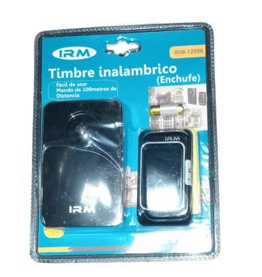 Timbre inalambrico c/pila negro