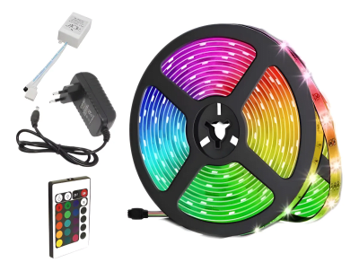 Tira luz led 12V 5 metros c/control1
