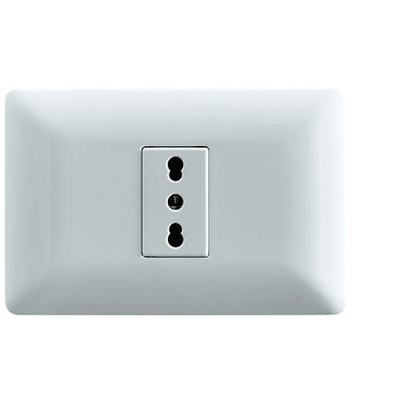Tomacorriente simple bipaso 10/16A 250v blanco