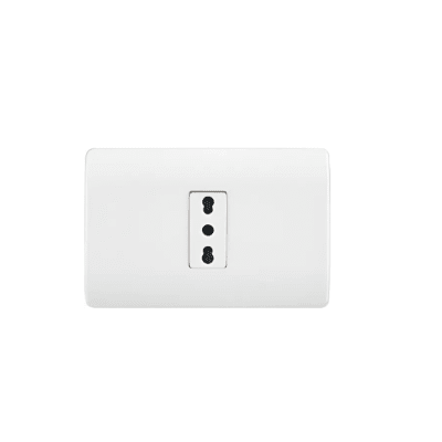 Tomacorriente simple bipaso 16A blanco Fenix