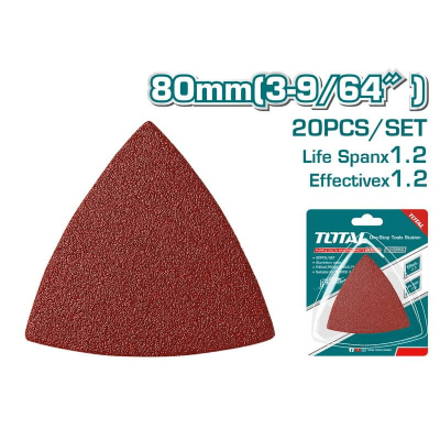 Lija para maquina multifuncional 80mm 20 unidades Total