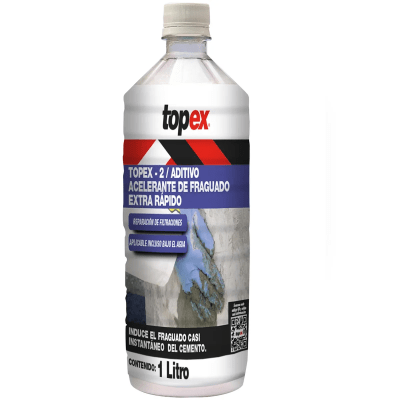 Acelerante de fraguado extra rapido Topex-2  1 litro