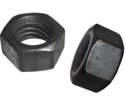 Tuerca hexagonal 1/4''x20 pavonada 1 unidad