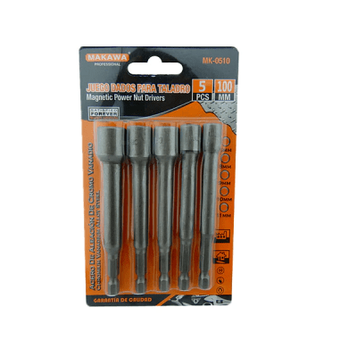 Juego de llaves de vaso magenticas 5 pzas 100mm Makawa