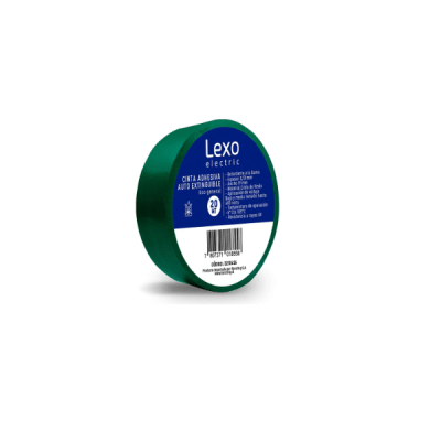 Huincha aisladora verde 19mm x 20m Lexo (cinta aislante)1
