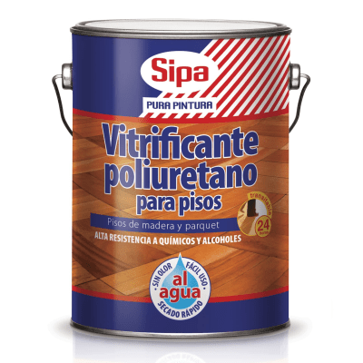 Vitrificante pisos madera y parquet al agua 1 galon Sipa