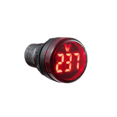Luz piloto con voltimetro led 22mm 50-500V