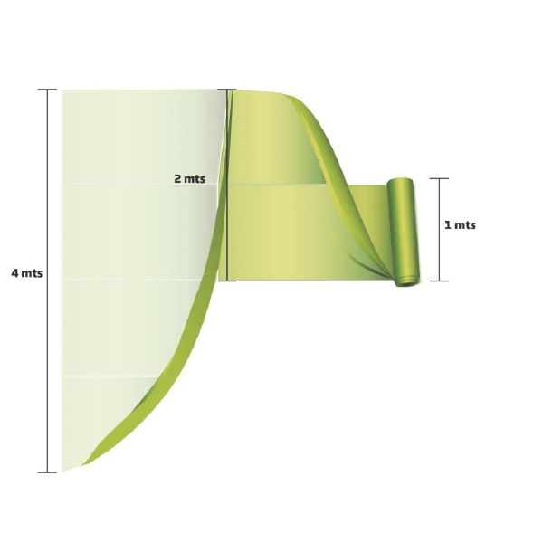 Plastico transparente 0.10 micras ancho 4 metros lardo 1 metro (Polietileno / nylon)2