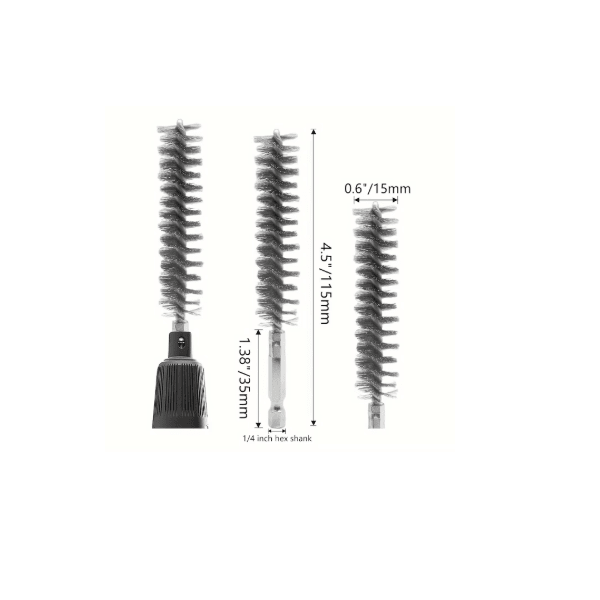 Cepillo limpia cañeria 1/4'' para taladro2