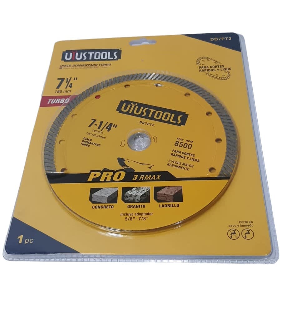 Disco diamantado turbo 7 1/4'' DD7PT2 Uyustools 0